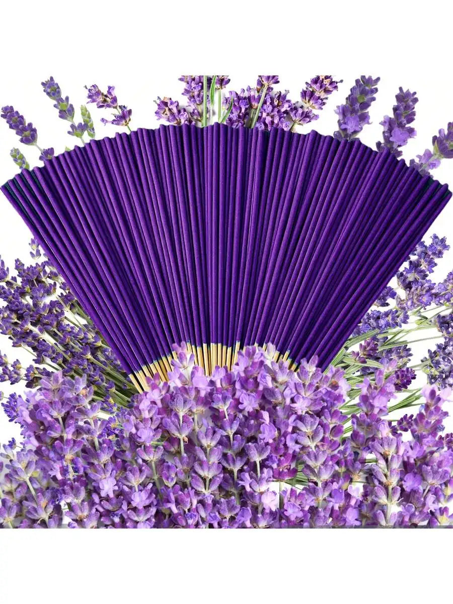 50/80pcs lavender incense sticks with long-lasting fragrance, suitable for families, yoga studios, and holiday gifts