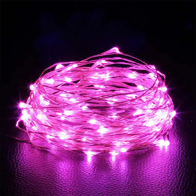 LED Fairy Lights Koperdraad - 1m 2m 3m 5m 10m Batterij Snoerverlichting voor Slaapkamer Tuin Bruiloft Decoratie