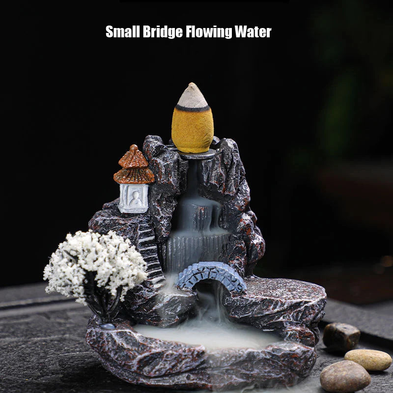 Backflow Wierook Houder Waterval - Wierookbrander Thuis Decoratie Aromatherapie met Wierook Kegels