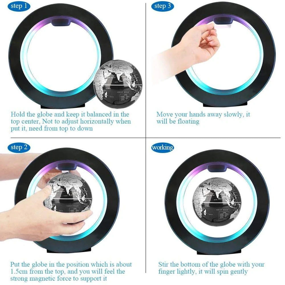 Zwevende Globe - Magnetische Levitatie Wereldkaart LED Lamp voor Bureau Decoratie