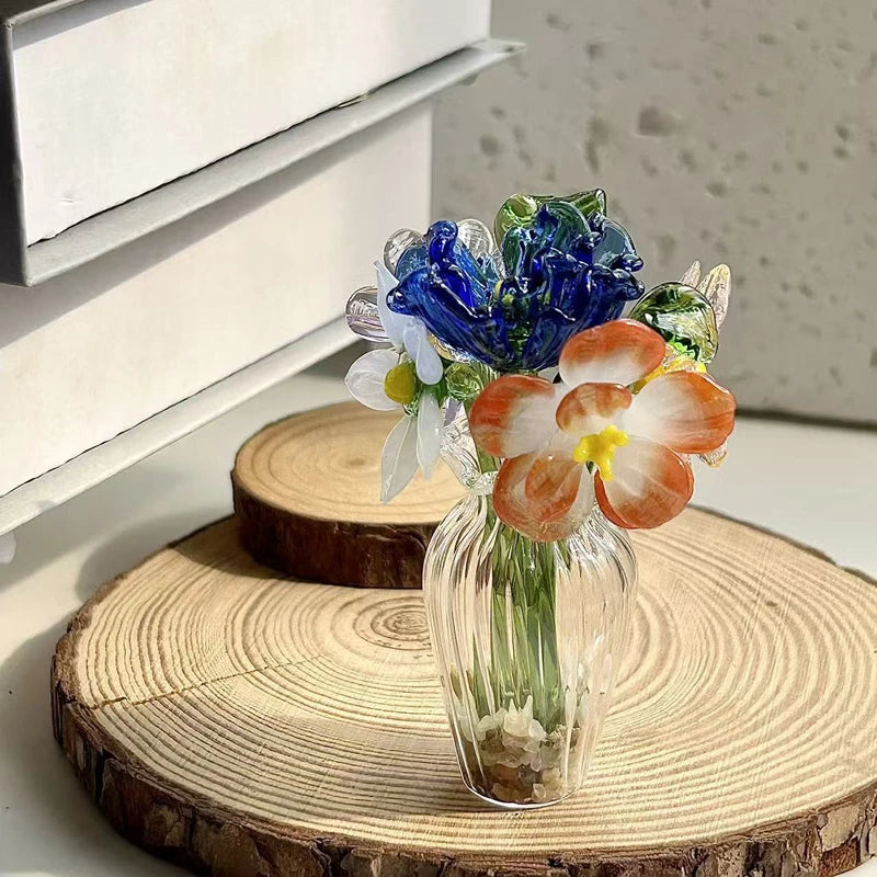 Tulp Glazen Ornament - Gesimuleerde Bloem Boeket Cadeau Healing Series Vriendin Lente Decoratie