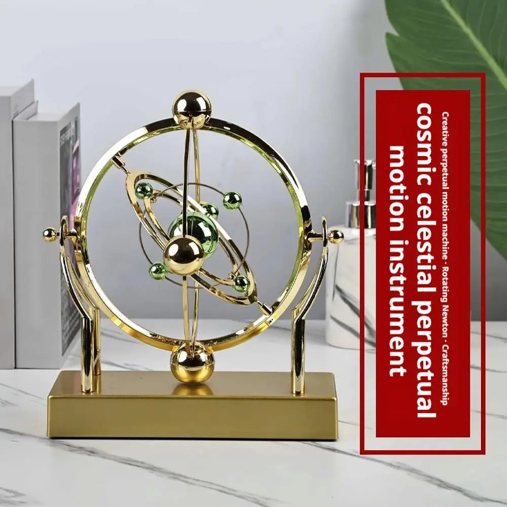 Hemelse Baan Slinger Perpetual Motion Machine - Kinetische Kunst Bureau Decoratie Astronomie Model voor Thuis Kantoor Roterende Sculptuur