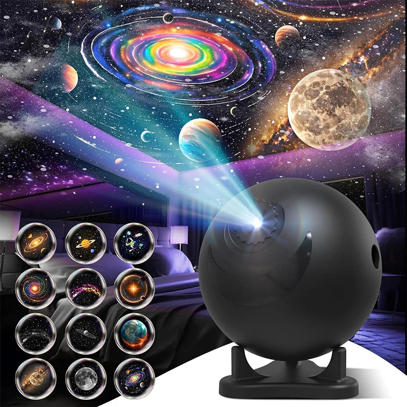 Planetarium Projector met 12 Beeldschijven - Galaxy Sterrenhemel Nachtlampje voor Slaapkamer