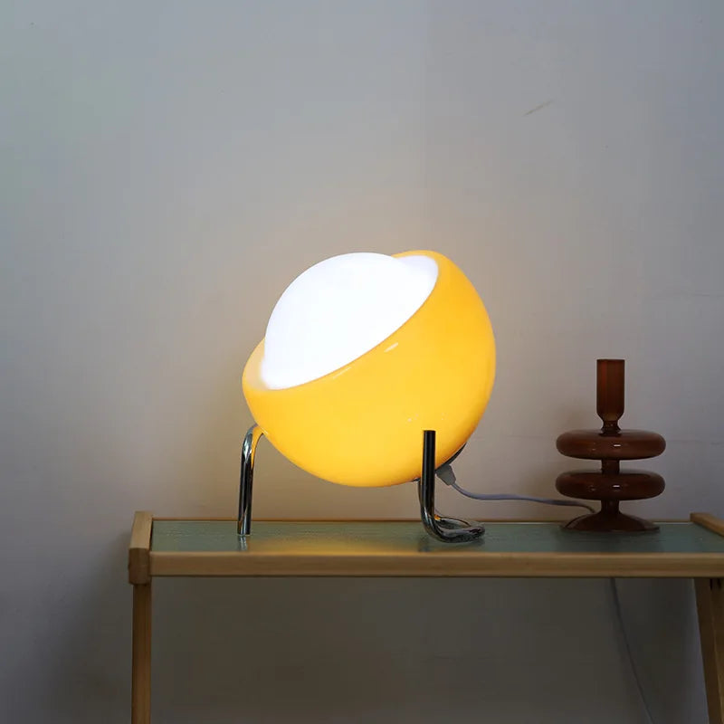 Medieval Bauhaus Tafellamp - Nordic LED Retro Nachtlampje met Glazen Design