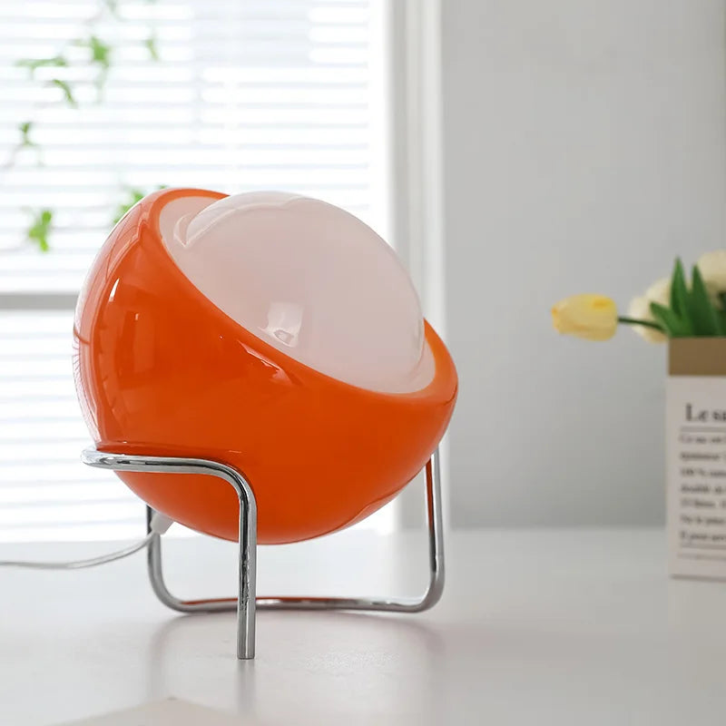 Medieval Bauhaus Tafellamp - Nordic LED Retro Nachtlampje met Glazen Design