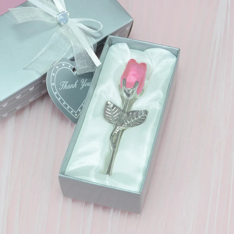 Kristallen Glazen Roos 10 Kleuren - Valentijnsdag Kerstmis Cadeau Souvenir Thuis Bruiloft Decoratie