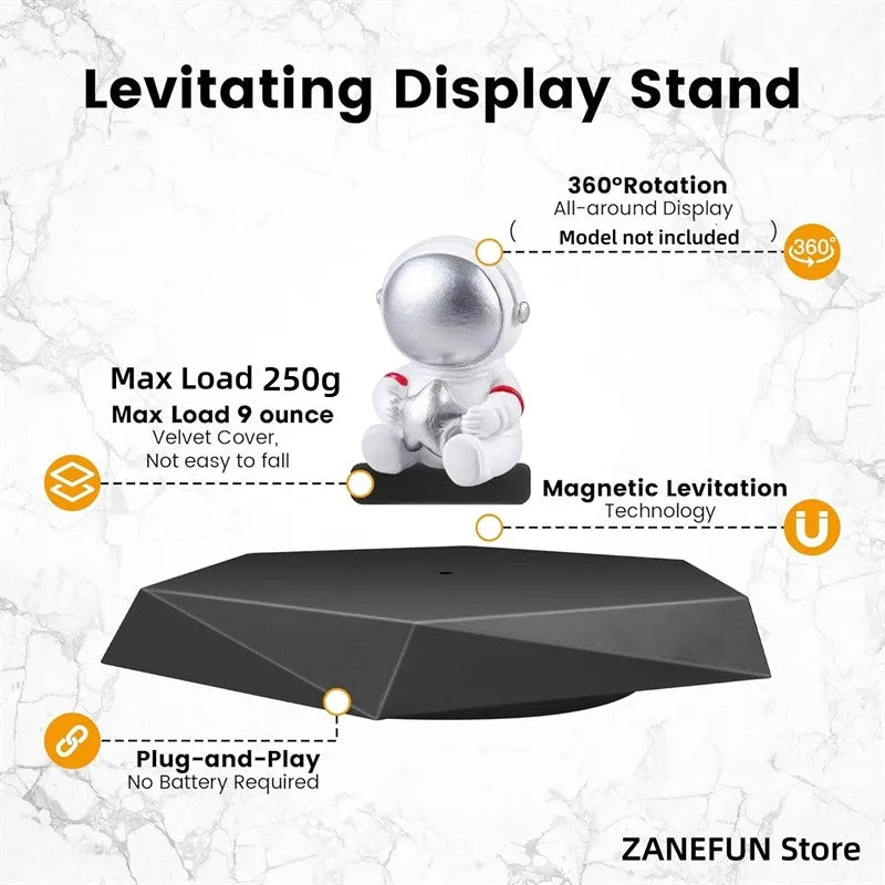 Levitating Display Stand Magnetic Floating Display with Stand for Toys Figures Miniatures Automatic Rotating Creative Gifts