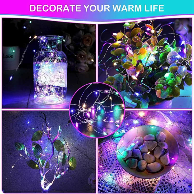 LED Fairy Lights Koperdraad - 1m 2m 3m 5m 10m Batterij Snoerverlichting voor Slaapkamer Tuin Bruiloft Decoratie