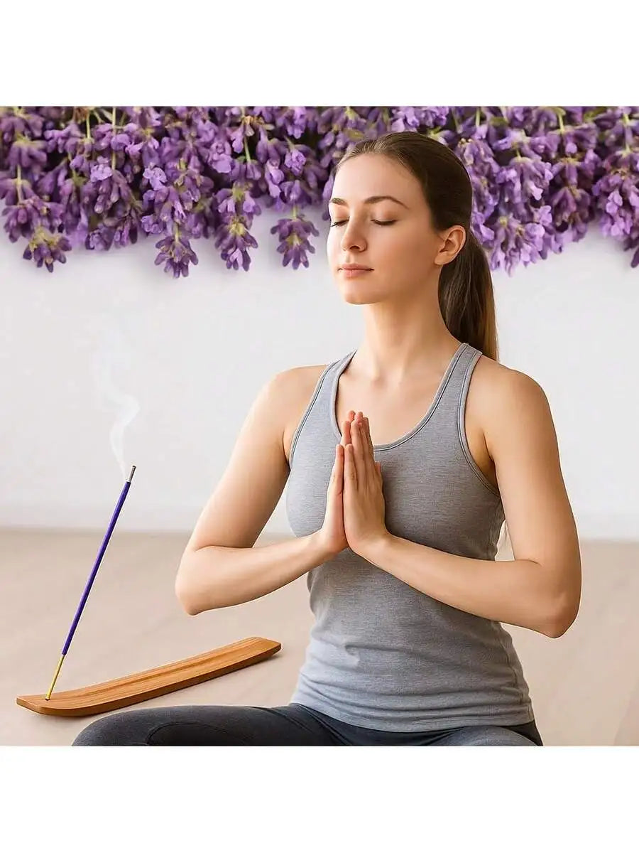 50/80pcs lavender incense sticks with long-lasting fragrance, suitable for families, yoga studios, and holiday gifts