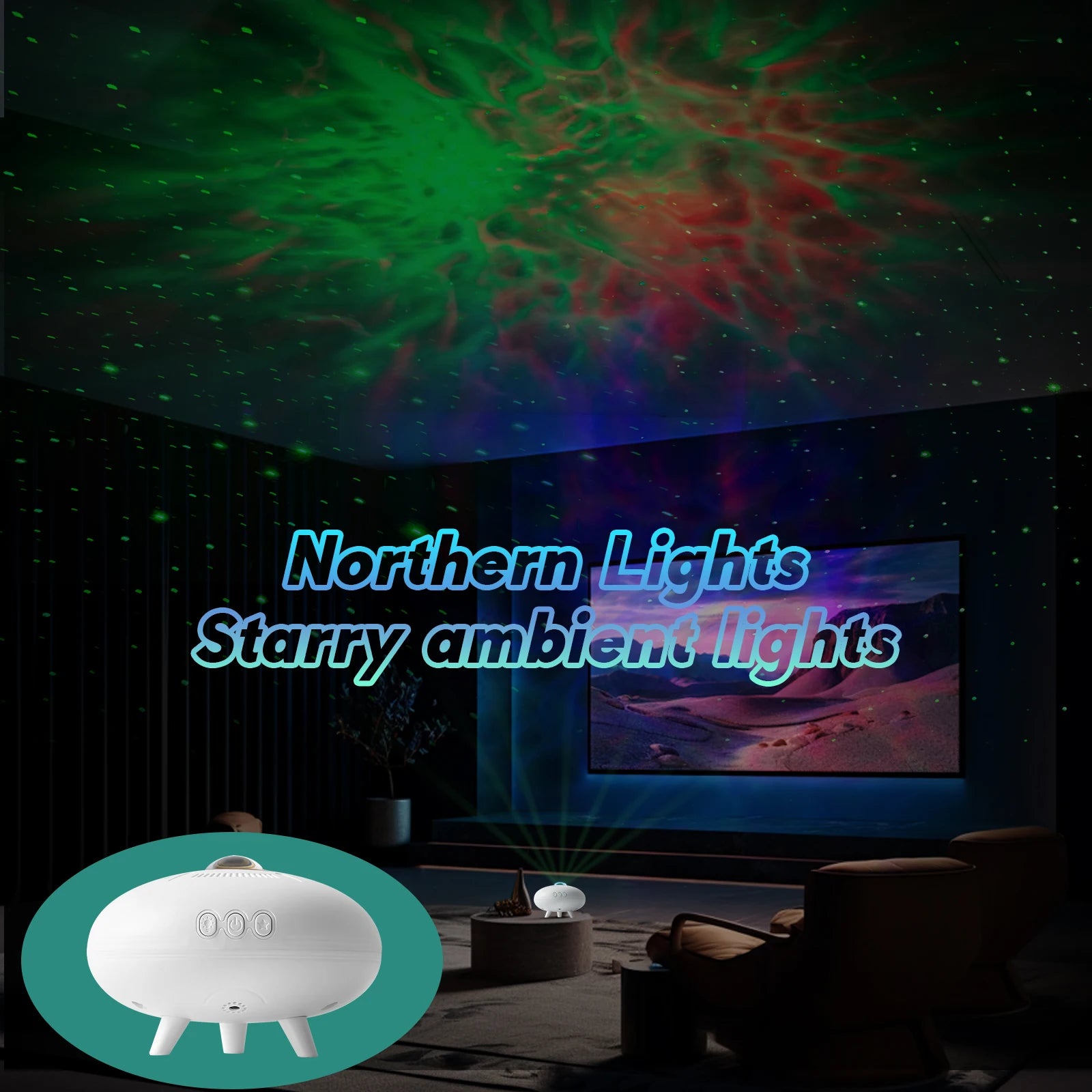 UFO Galaxy Projector - Sterrenhemel Nachtlampje voor Slaapkamer Decoratie