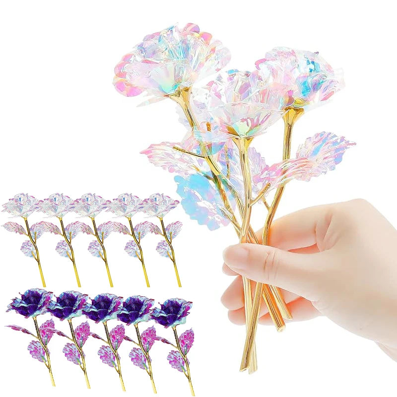 Regenboog Kristallen Bloem - Kleurrijke Kunstmatige Bloemen Cadeau voor Moederdag Thanksgiving Valentijnsdag Verjaardag